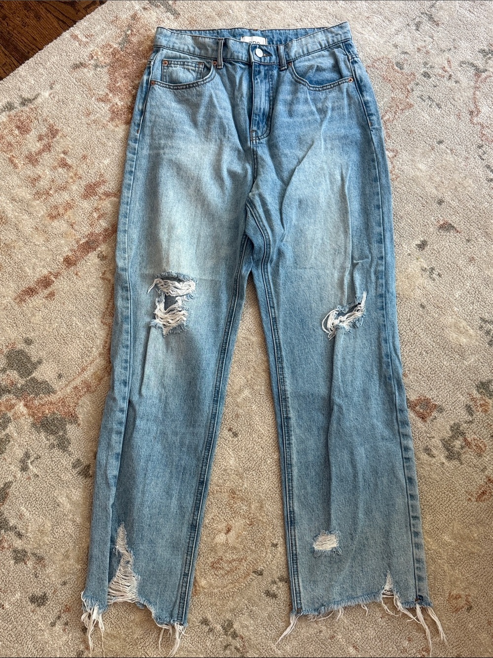 BDG Vintage-Inspired Distressed Light Blue Women's Jeans